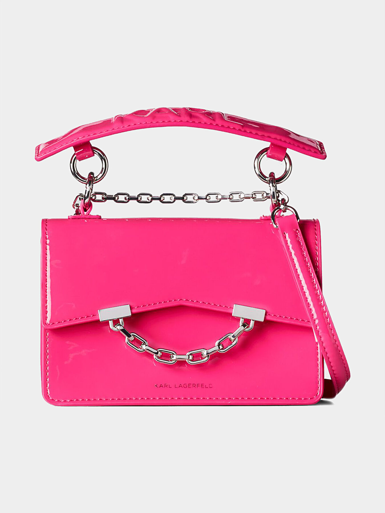 K KARL SEVEN Small bag in neon pink brand Karl Lagerfeld Globalbrandsstore en