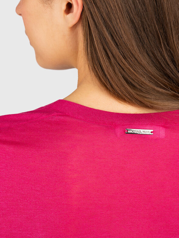 Silk blend sweater with sheer effect - 4