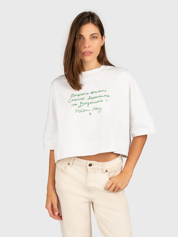 Short blouse in cotton - 1