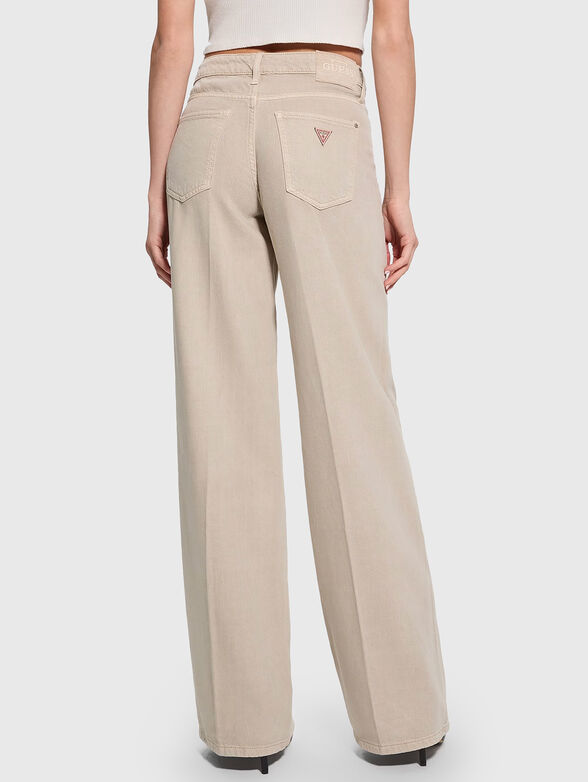 SEXY PALAZZO jeans in beige color - 2