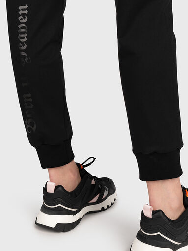 JL003 black sports trousers with print - 4