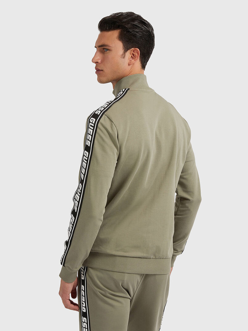 Black sweatshirt with logo trim - 3