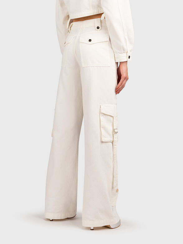 Denim cargo pants in pink - 2