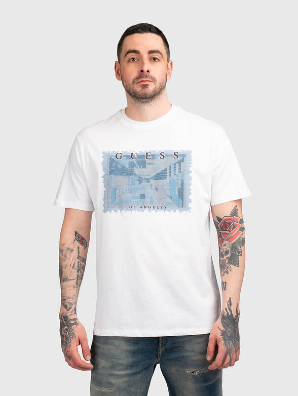 Cotton T-shirt with a graphic print - 1