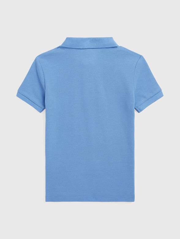 Blue Polo shirt in cotton  - 2