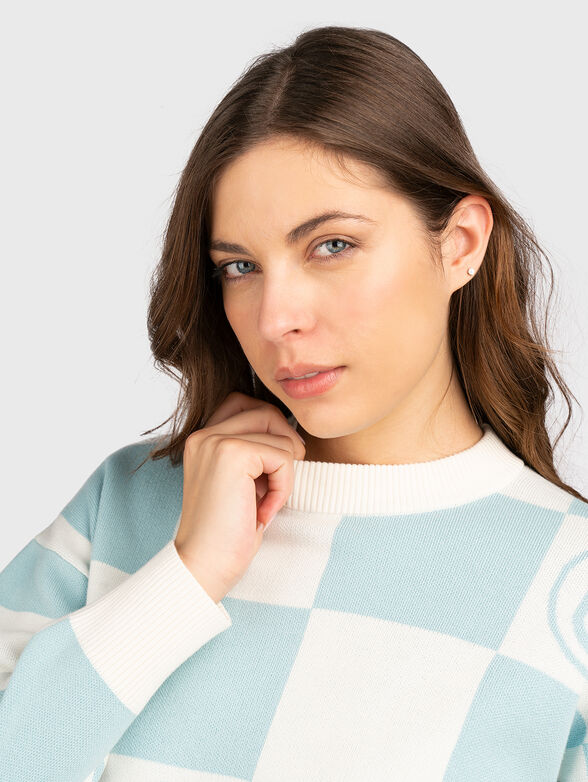 Sweatshirt with oval neckline and print - 4