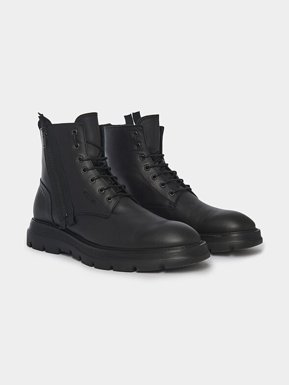 DODGE leather аnkle boots with zip and laces - 1