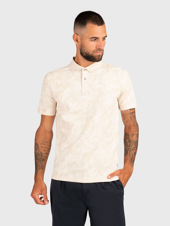 Tropical print polo shirt - 1