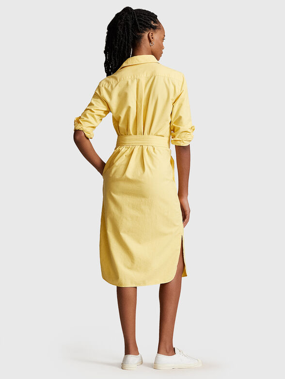 Belted dress in cotton  - 2