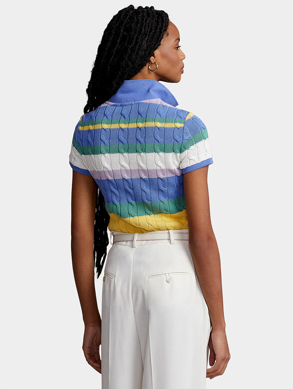 Striped knitted Polo shirt - 3