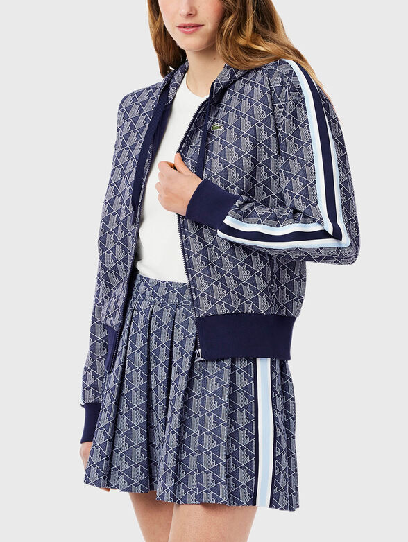 Sweatshirt with monogram logo print - 1