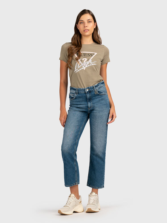 Cotton T-shirt with rhinestones - 2