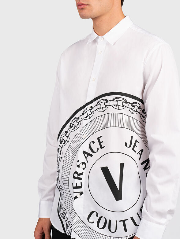 White shirt with logo print - 3