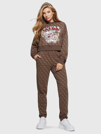 4G BANKSY Brown sports trousers - 5