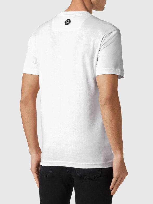 Beige T-shirt with logo detail - 3