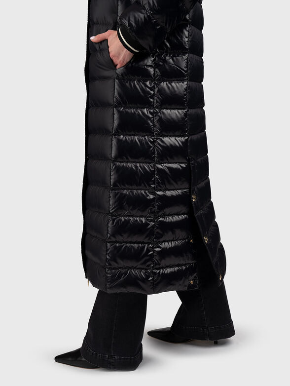 Long padded jacket with belt - 4