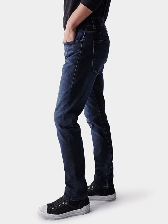 Dark blue slim jeans - 5