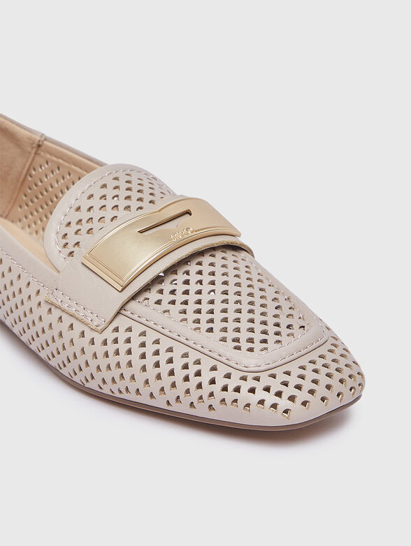 Genuine leather moccasins with - 5