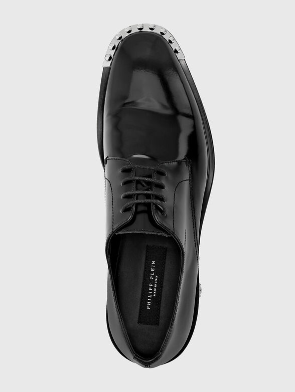 Black Derby shoes with metal accents - 4