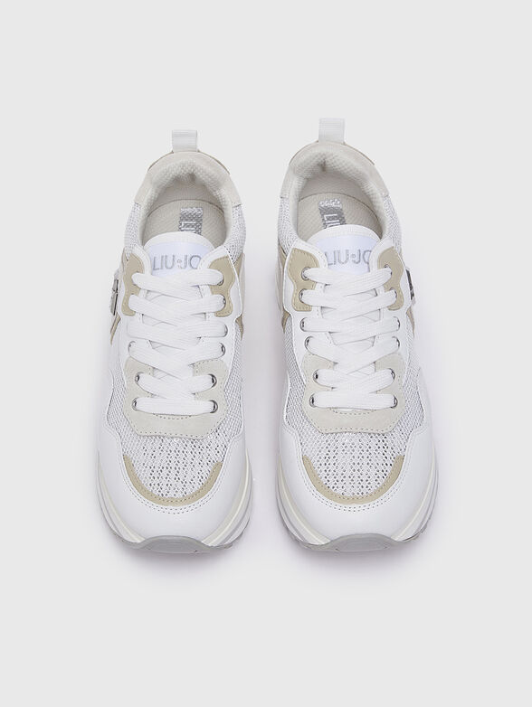White sneakers with mesh details - 6