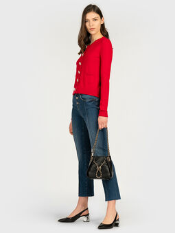 Cropped jeans with high waist - 5