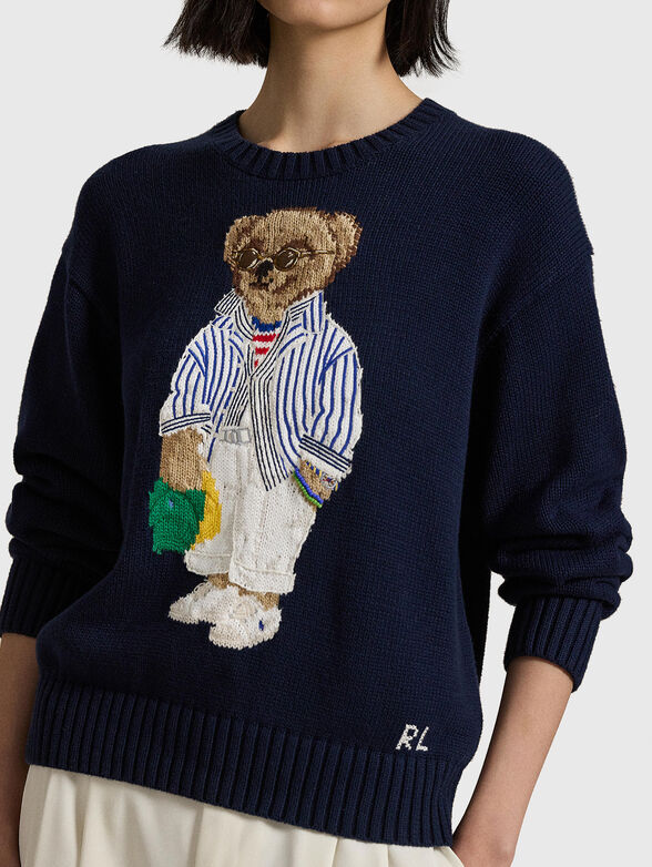 Polo Bear cotton crew neck jumper - 4