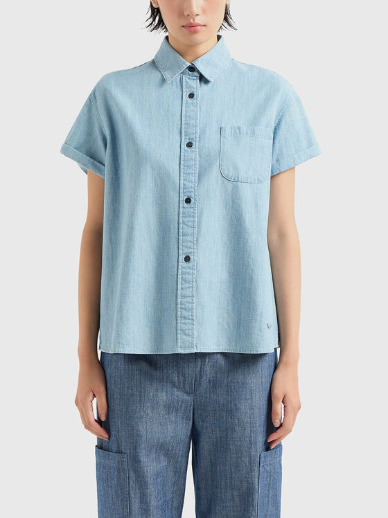 Short sleeve shirt with logo detail - 1