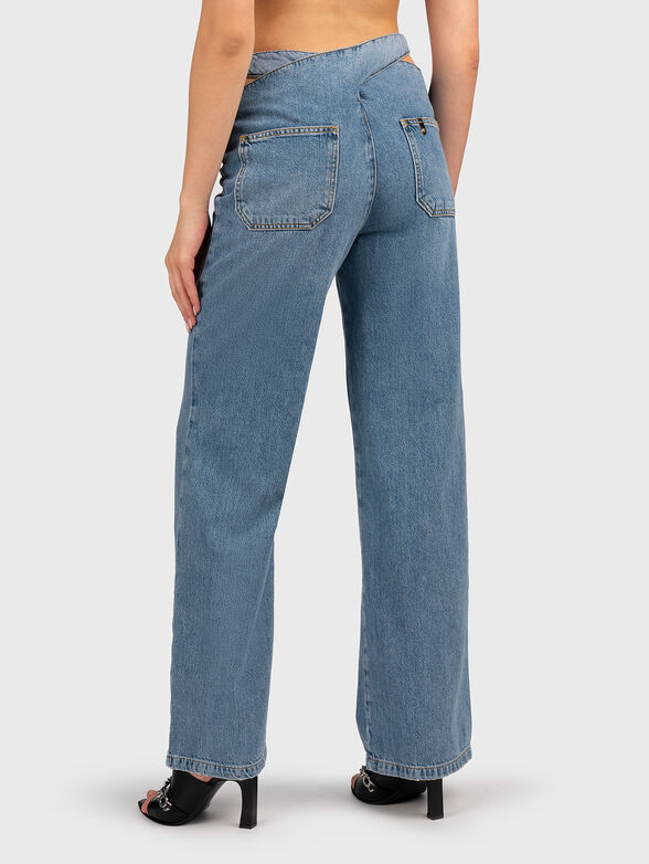 Blue jeans with accent fastening - 2