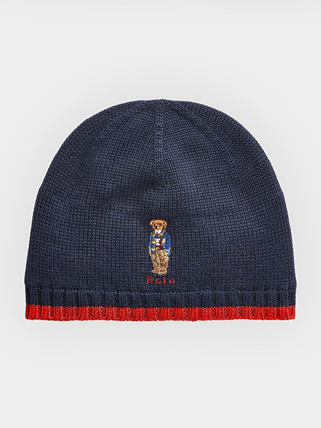 Polo knit hat with bear new arrivals