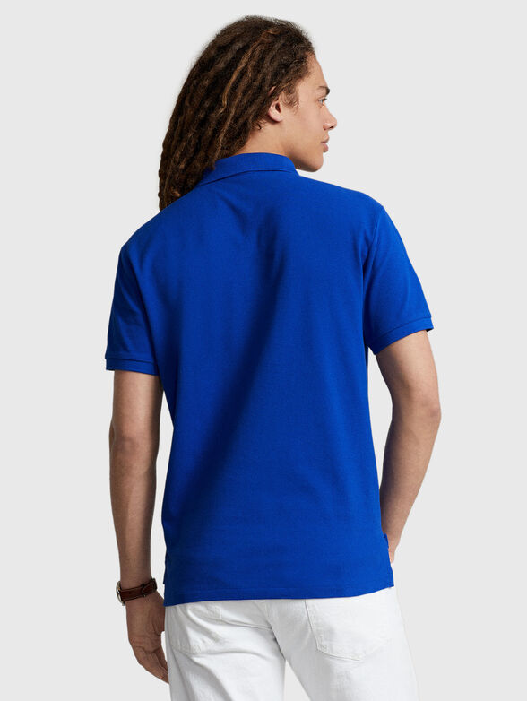 Contrast-logo Polo Shirt in blue - 3
