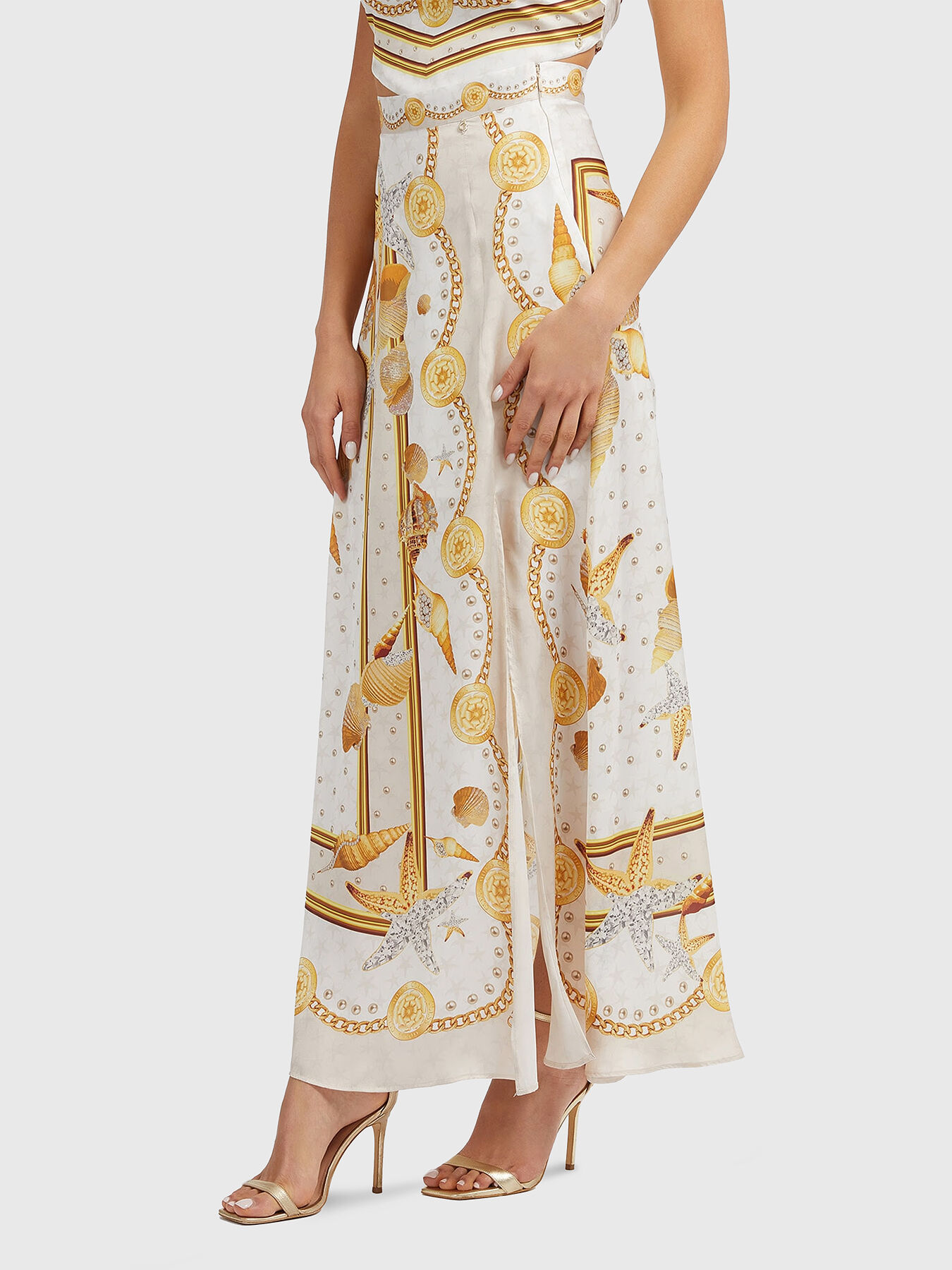 Guess white maxi skirt online