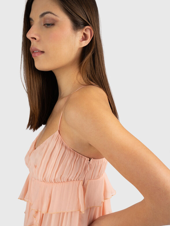 Maxi georgette dress with ruffles - 4