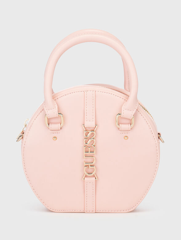 Round crossbody bag with logo accents - 1