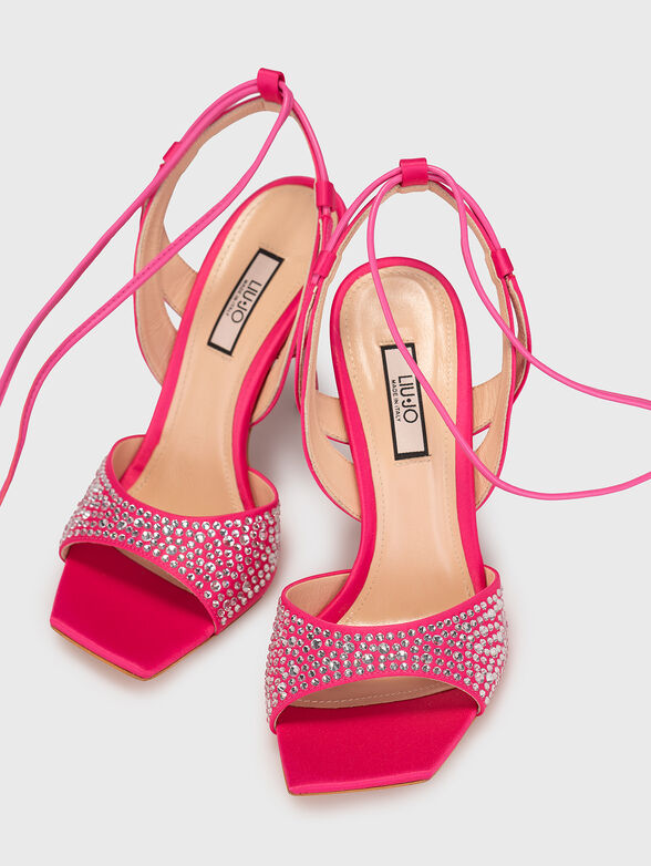HELENE 02 heeled sandals  with rhinestones - 6