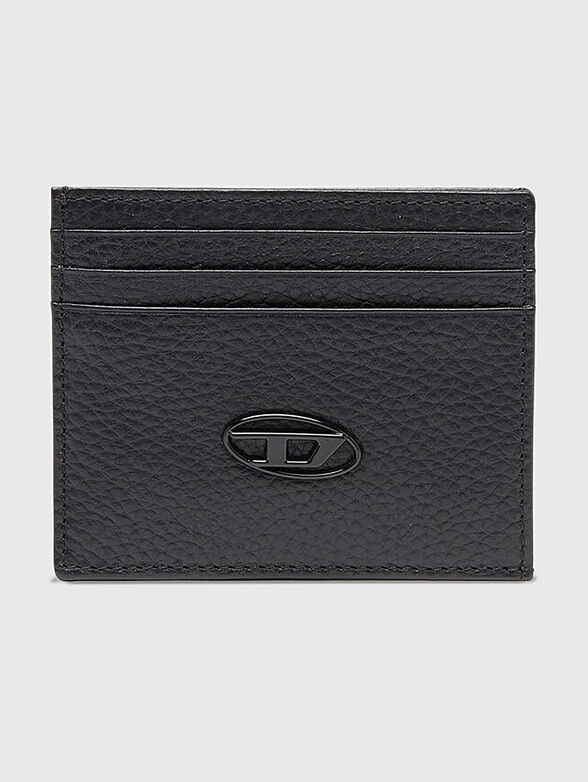 Grained leather card holder - 1