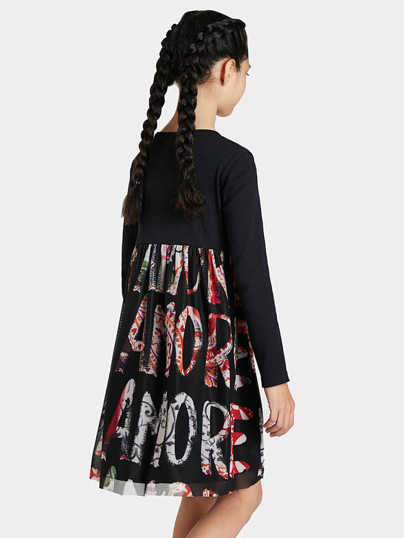 Dress with contrasting prints - 3