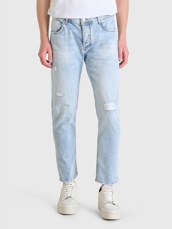 ARGON light blue jeans with accent rips - 1