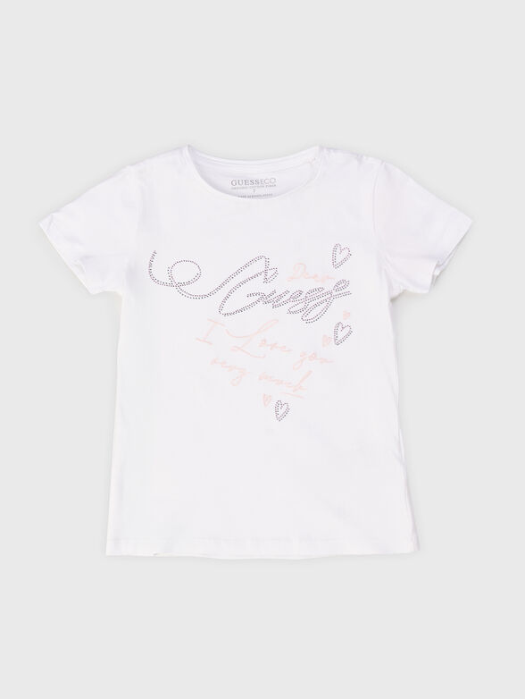 T-shirt with logo in light blue - 1