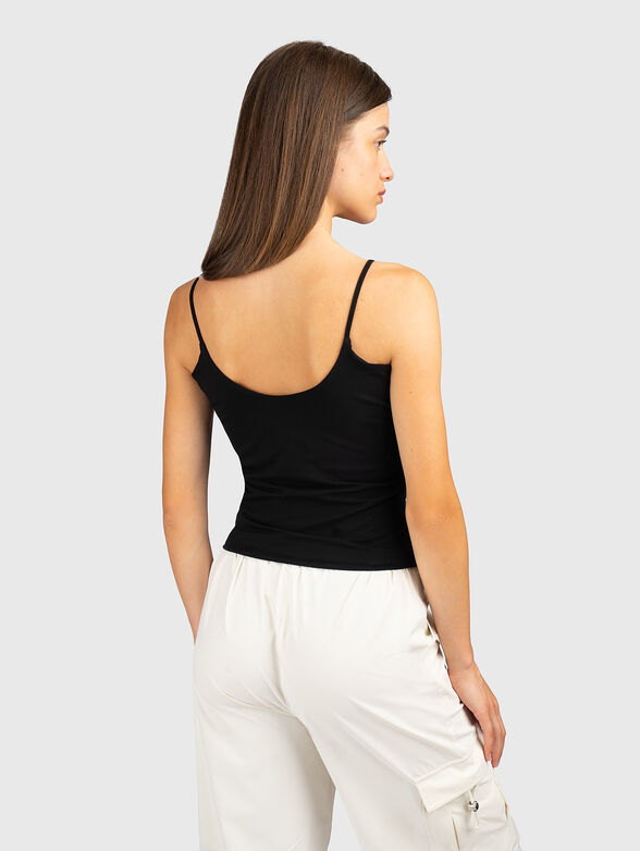 Rhinestone logo tank top - 2