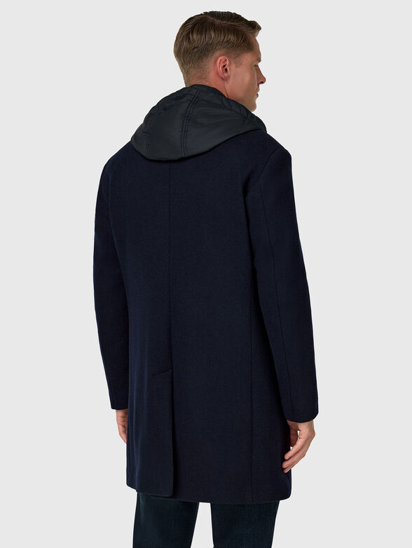 Wool blend coat with removable lining - 3