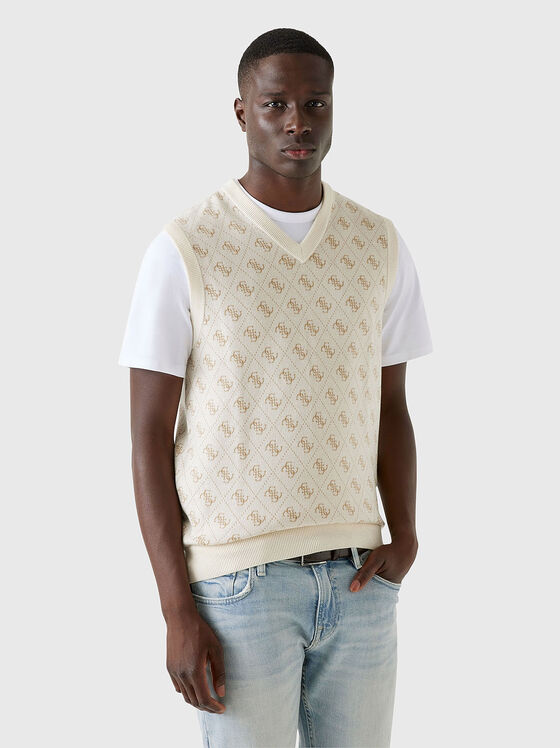 Вълнен пуловер без ръкави - 1