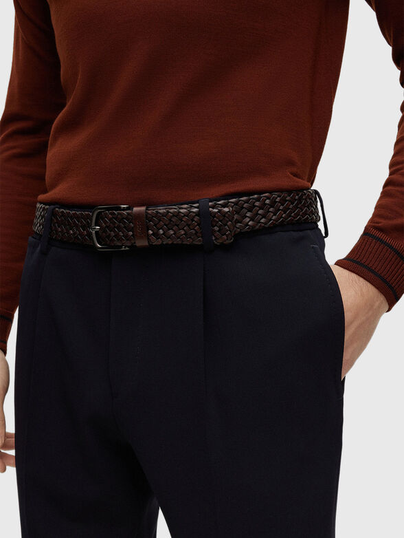 Belt with braided effect in black - 3