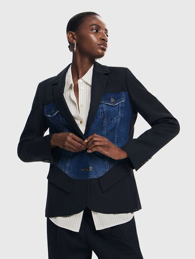 SEVILLA jacket with denim texture  - 4