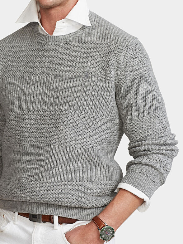 Grey cotton sweater - 3