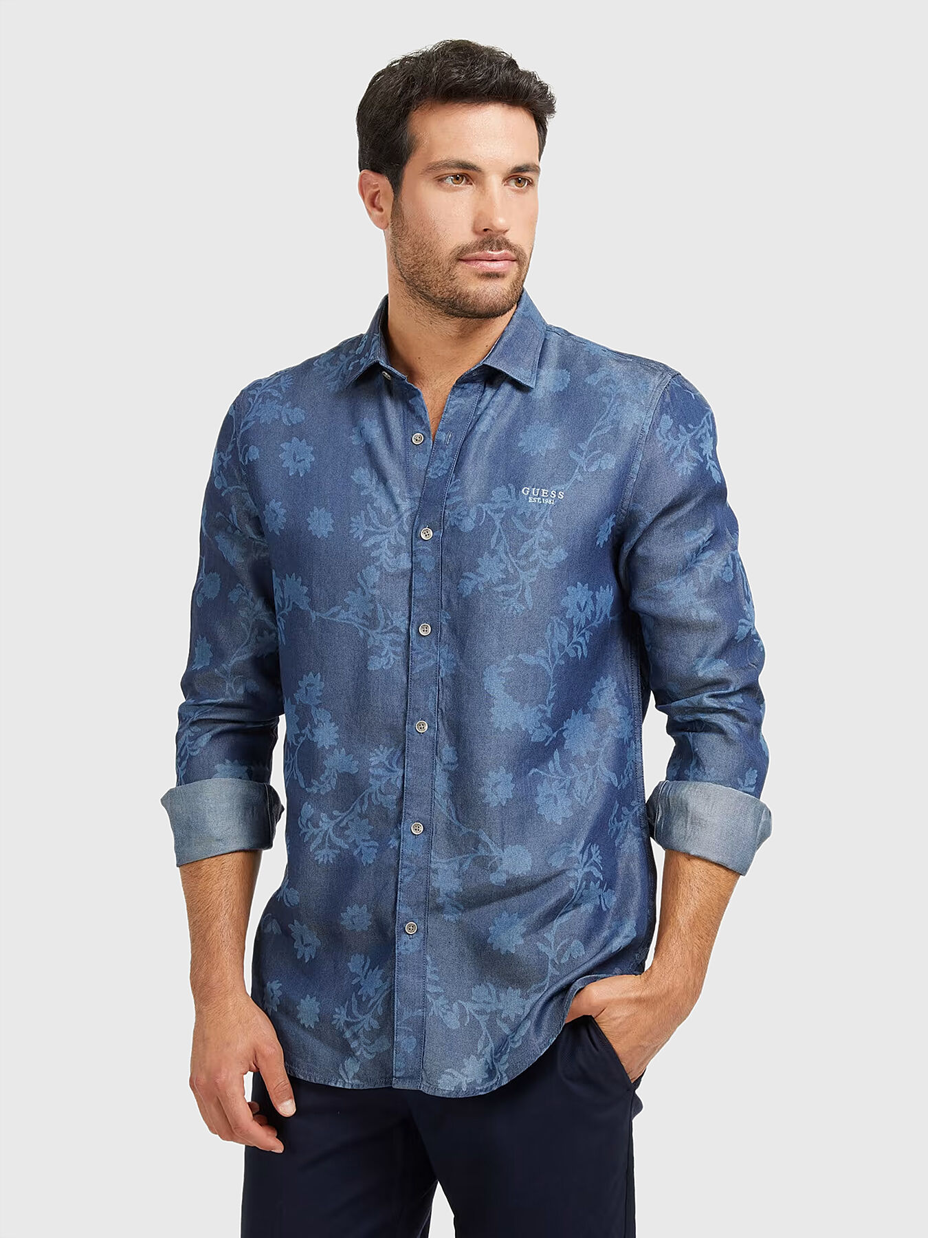 Floral print shirt brand GUESS Globalbrandsstore en