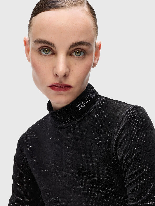 Sparkling velvet top - 4