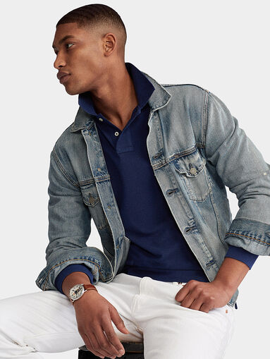 Long sleeve Polo shirt with contrast logo - 5