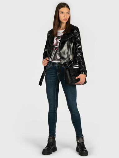 Skinny jeans with ankle zippers - 5