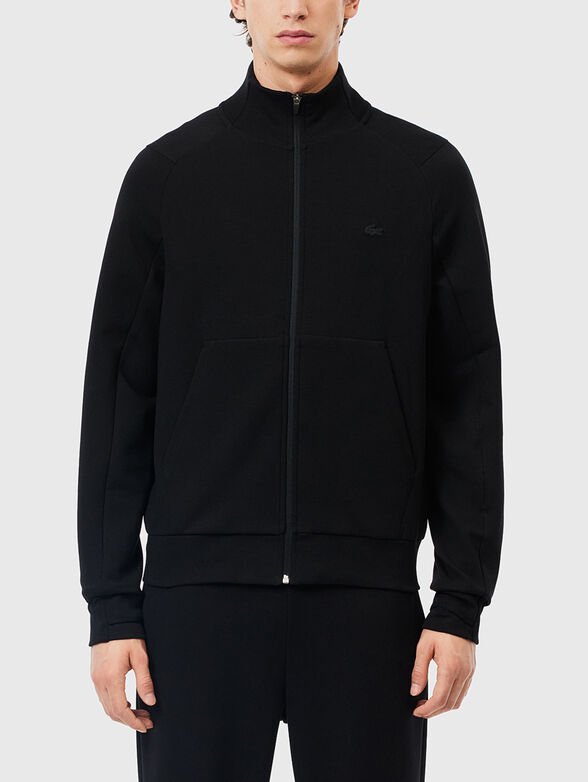 Cotton sweatshirt with zip - 1