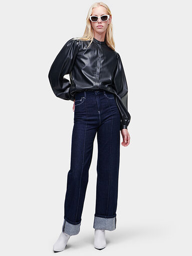 Long sleeve shirt in eco leather - 5